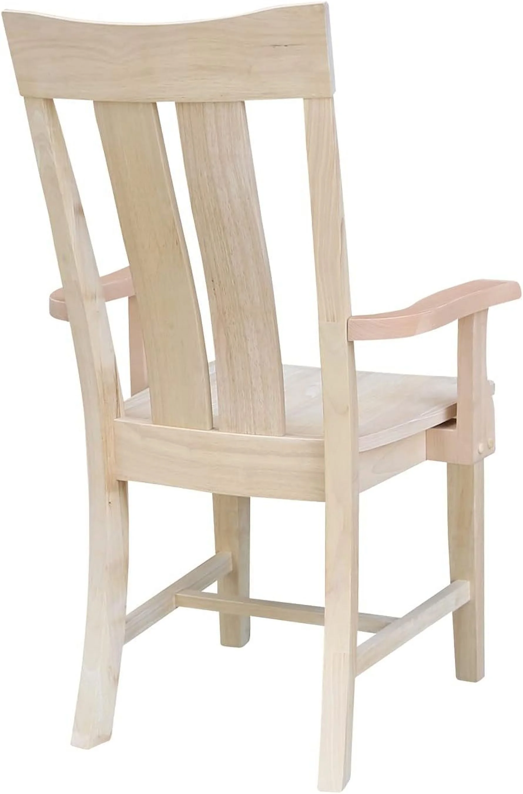 Ava Unfinished Wood Arm Chair
