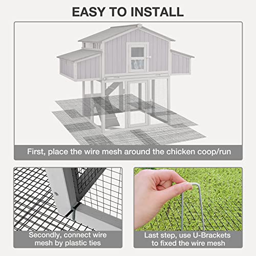 Large Chicken Coop - Unique Folding Design for Easy to Set Up - Chicken House for Outdoor with Two Nesting Box, Leakproof Pull-on Tray