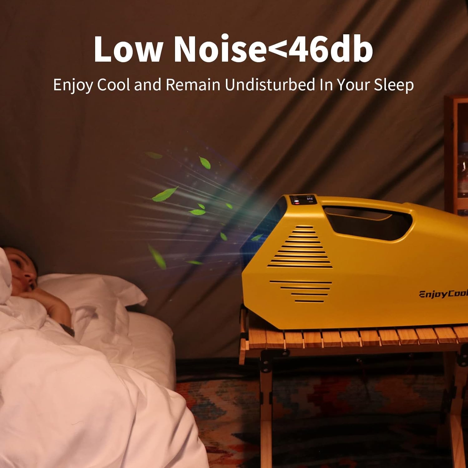 Portable Air Conditioners, 220W Low Power Consumption, 24VDC, Tent Air Conditioner 2380BTU, Fast Cooling AC for Van and RV, Camping Tent, Fishing