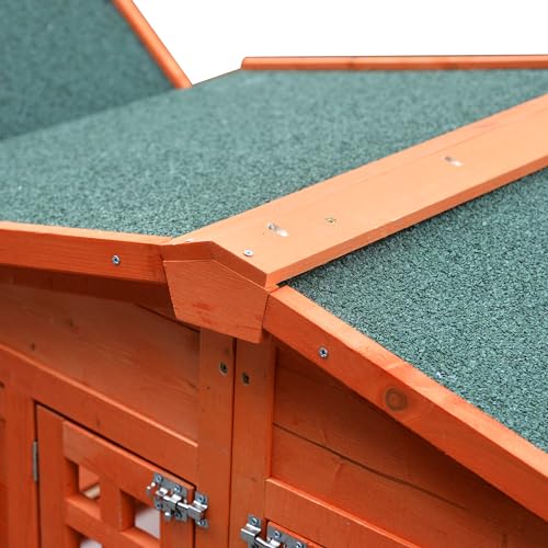 Outdoor Chicken Coop for 8 Chickens, 2025Upgraded Portable Wooden Hen House with Nesting Boxes, Chicken House, Chicken Run Cage