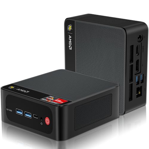 Beelink EQR5 Mini Pc,AMD Ryzen 7 5825U(8C/16T,up to 4.5GHz),Mini Computer with 32GB DDR4 RAM/500GB M.2 PCle3.0 SSD,Micro Pc Support 4K FPS