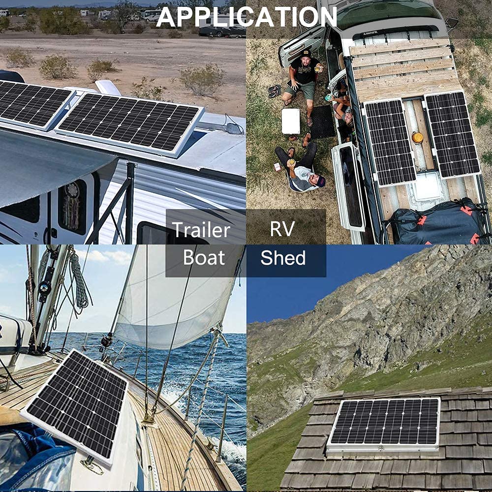 ECO-WORTHY 200 Watts Solar Panel Kit 12 Volt/24 Volt for RV, Camper, Vehicle, Caravan and Any Other Off Grid Applications…