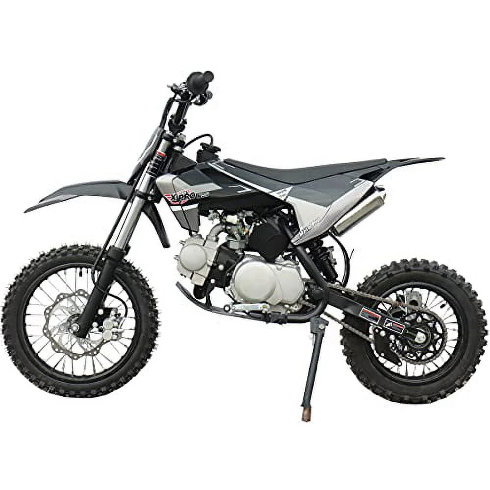 X-Pro Brand New 125cc Gas Pit Dirt Bike with 4-Speed Manual Transmission, Kick Start, 14"/12" Tires!