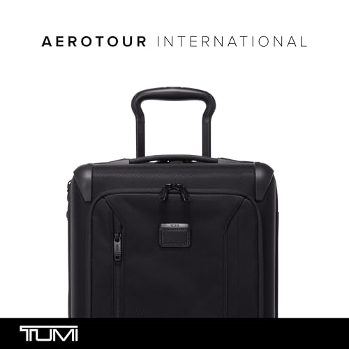 TUMI - Aerotour 4 Wheel Expandable Luggage - Men's and Women's Business and Leisure Travel Suitcase - 21.75" International Expandable Carry-On, Black