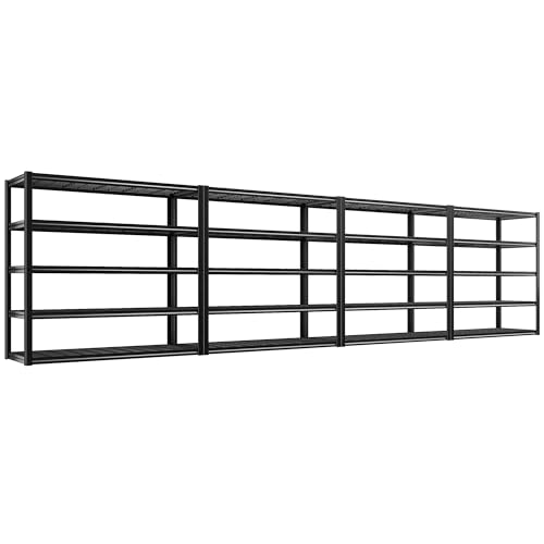 REIBII 60" W Garage Shelving Heavy Duty Metal Shelving 3000LBS Storage Shelves Adjustable Metal Shelves for Storage Industrial Garage Shelves for