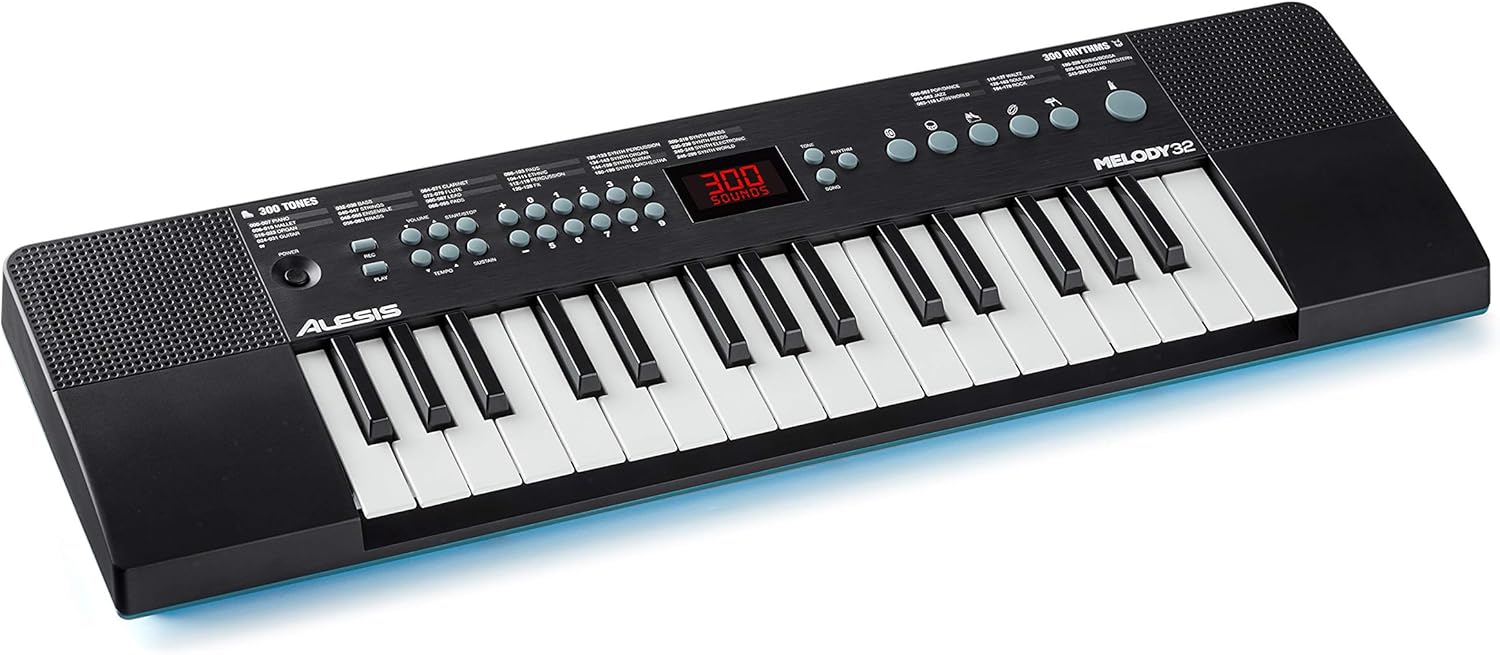 Alesis Melody 54 - Electric Keyboard Digital Piano with 54 Keys, Speakers, 300 Sounds, 300 Rhythms, 40 Songs, Microphone and Piano Lessons Pack of 2