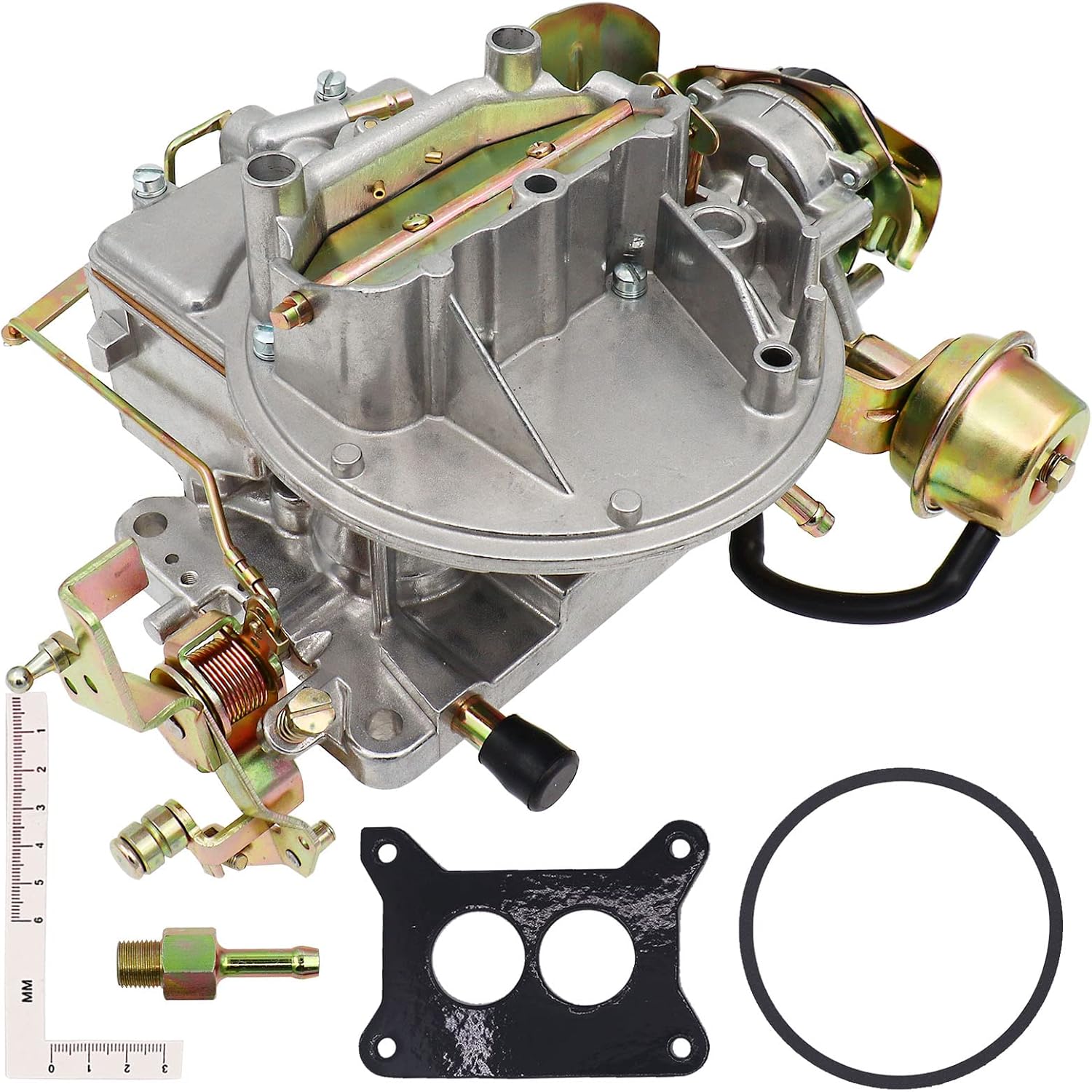 THUNDERMINGO 2 Barrel Carburetor Carb 2100 2150 A800 Fits For Ford 289 302 351 Mustang Cu Jeep Engine F100 F250 F350 Jeep 360 Cu Electric Choke Carb