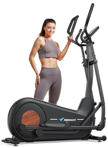 Merach Elliptical Machine, Elliptical Exercise Machine for Home with Hyper-Quiet Magnetic Drive System