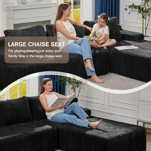 Modular Sectional Sofa Couches L-Shape Couch 3 Seat Modular Sofa Memory Foam Sectional Couches for Living Room