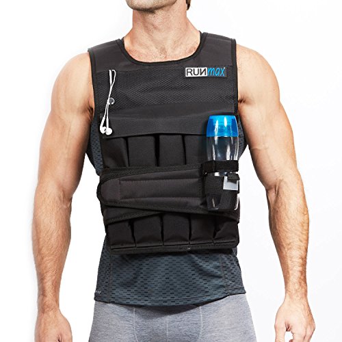 RUNmax Pro Weighted Vest 12lbs/ 20lbs/ 40lbs/ 50lbs/ 60lbs with Shoulder Pads Option