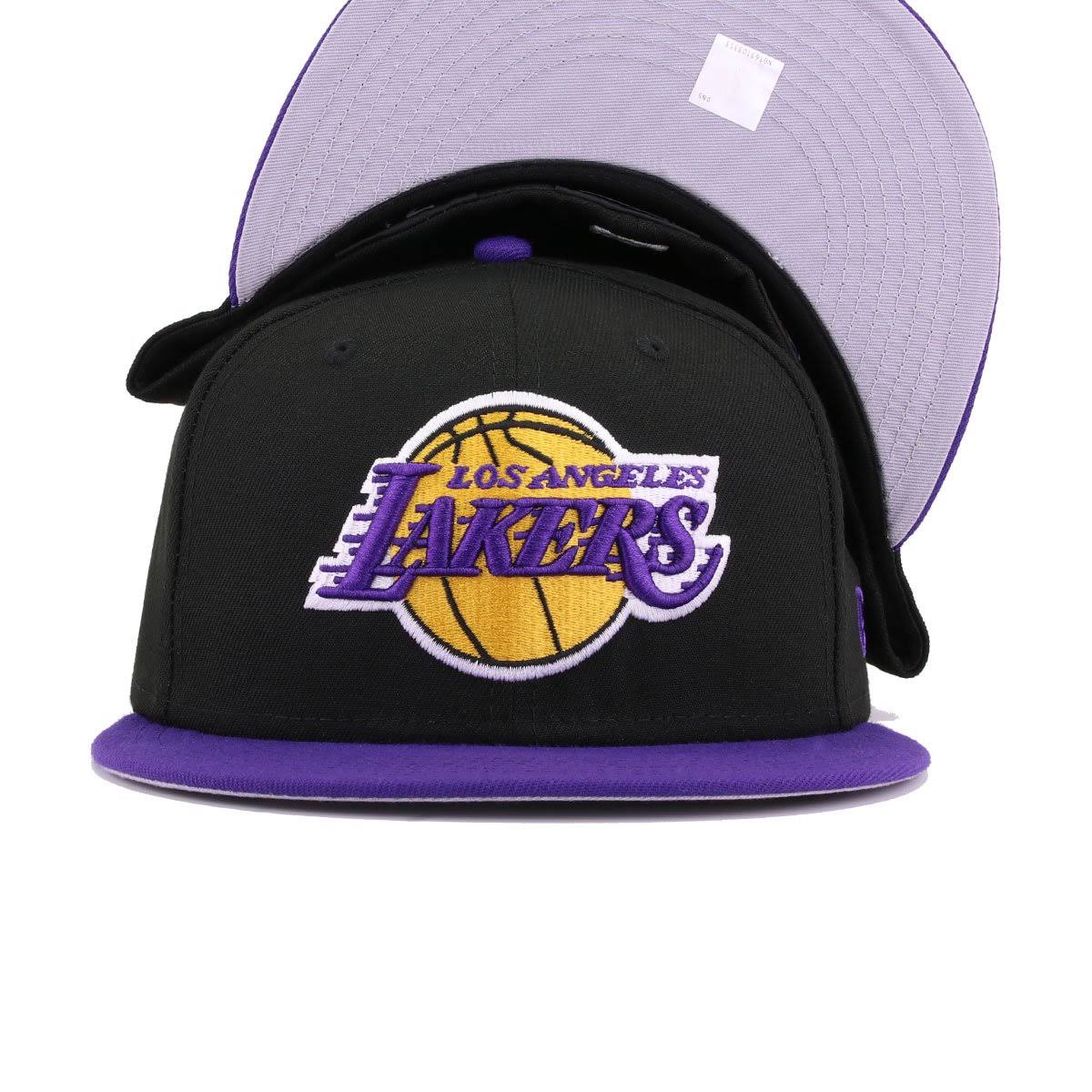 New Era Los Angeles Lakers Basic 2 Tone 59FIFTY Fitted Cap - Black/Purple