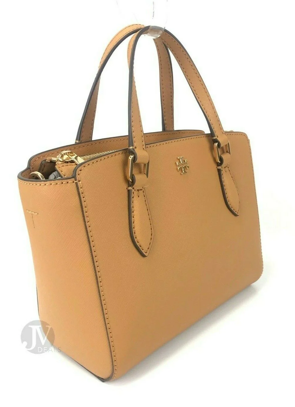 Tory Burch Women's Emerson (64189) Saffiano Leather Mini Top Zip Tote Handbag