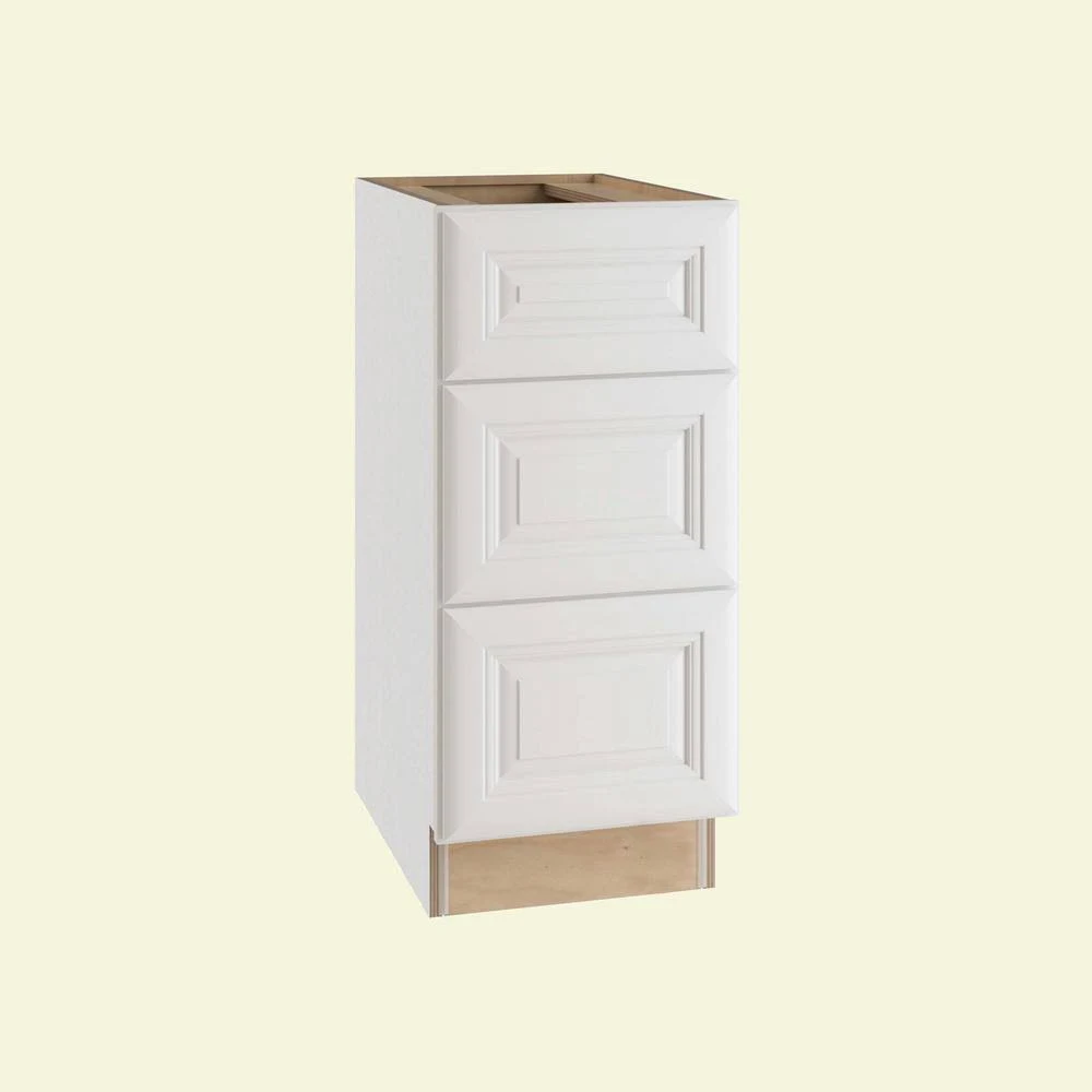 Home Decorators Collection Brookfield Assembled 15x34.5x24 in. Plywood 3 Drawer Base Kitchen Cabinet Soft Close Drawers in Paint