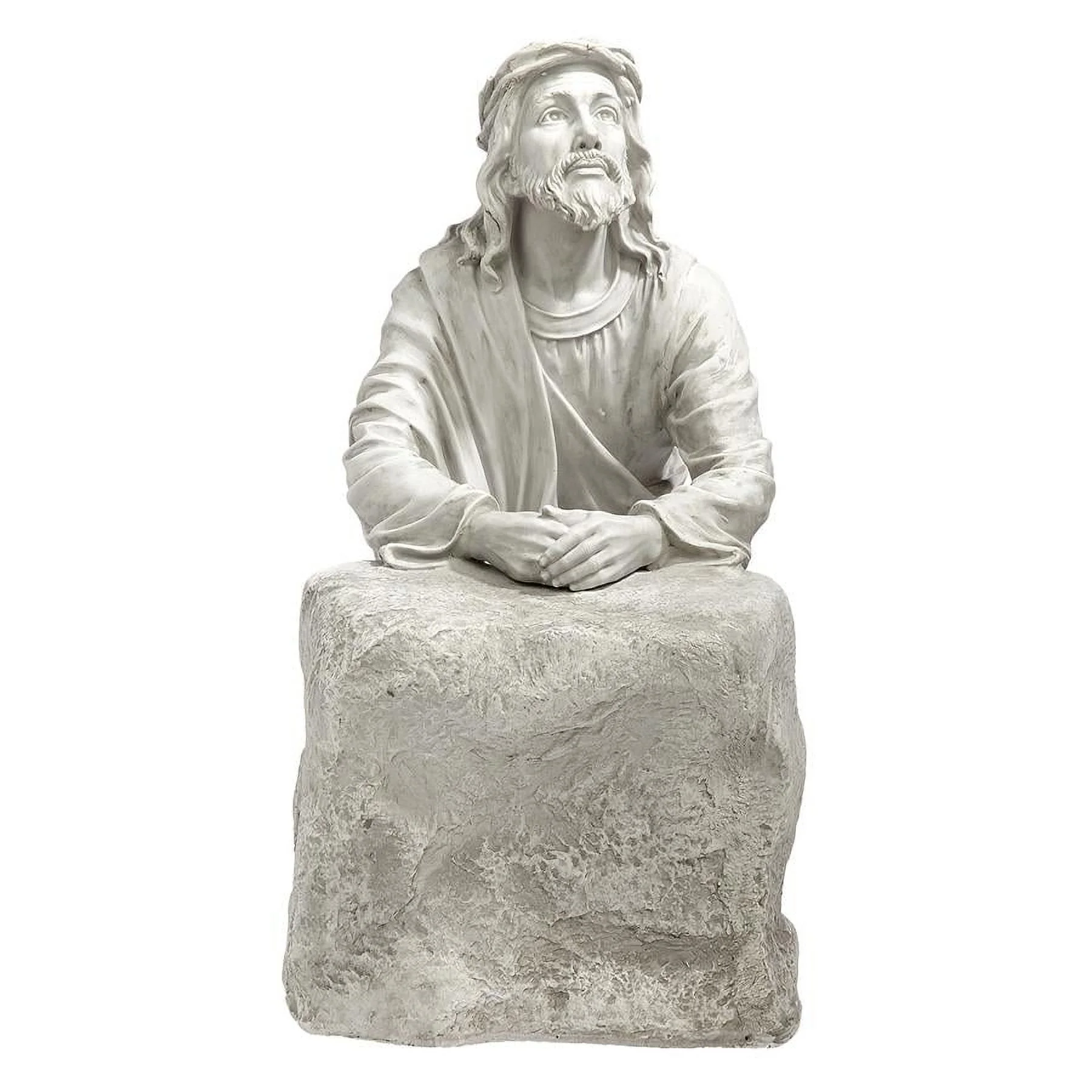 Design Toscano Jesus in the Garden of Gethsemane Religious Garden Statue, 23 Inch, Polyresin, Antique Stone - Radiant Selections
