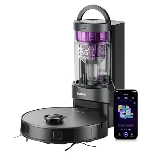 Eureka E20 Plus Robot Vacuum and Mop Combo, Robot Vacuum Cleaner with Bagless Self Emptying Station