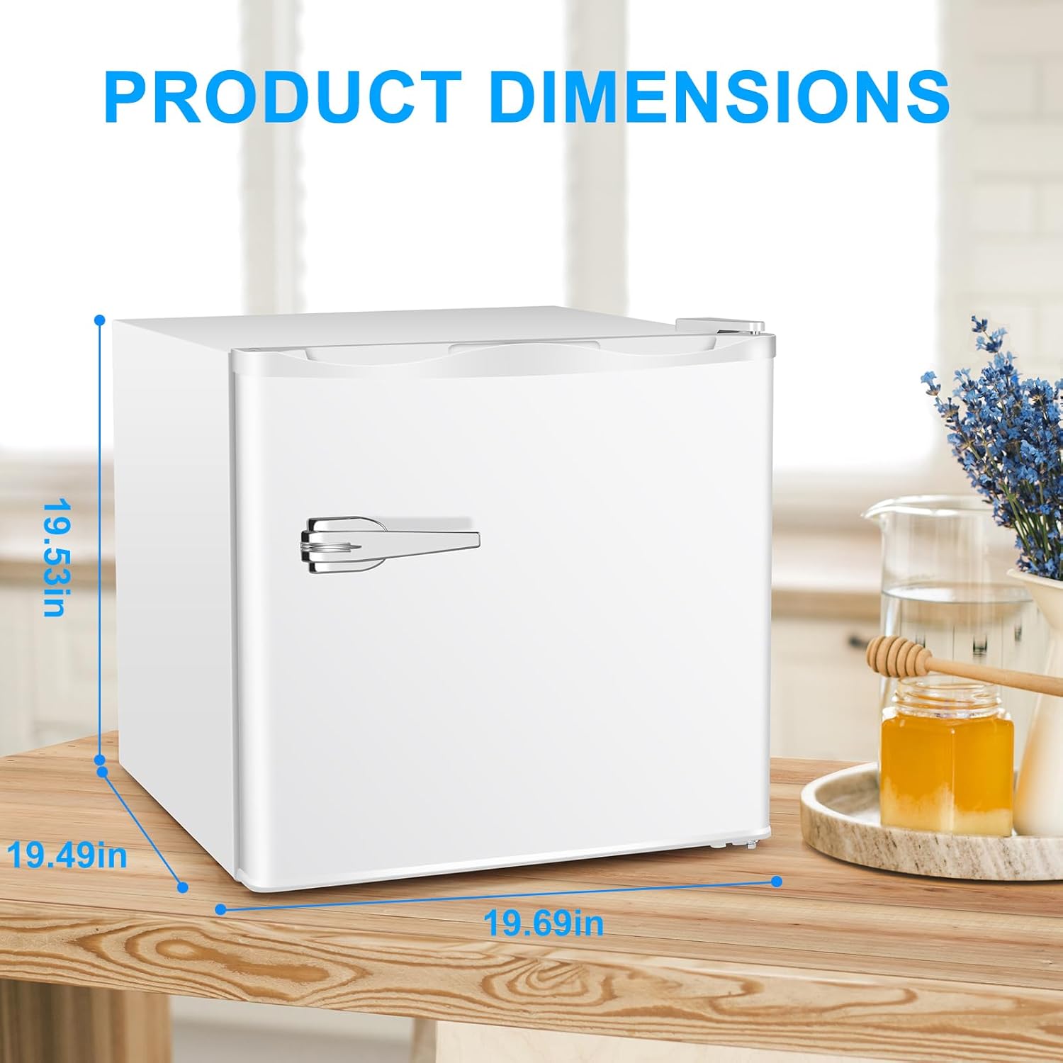 ZAFRO Mini 1.2 Cubic Feet Single Door Removable Shelves,for Home/Apartment/Office Upright freezer, White