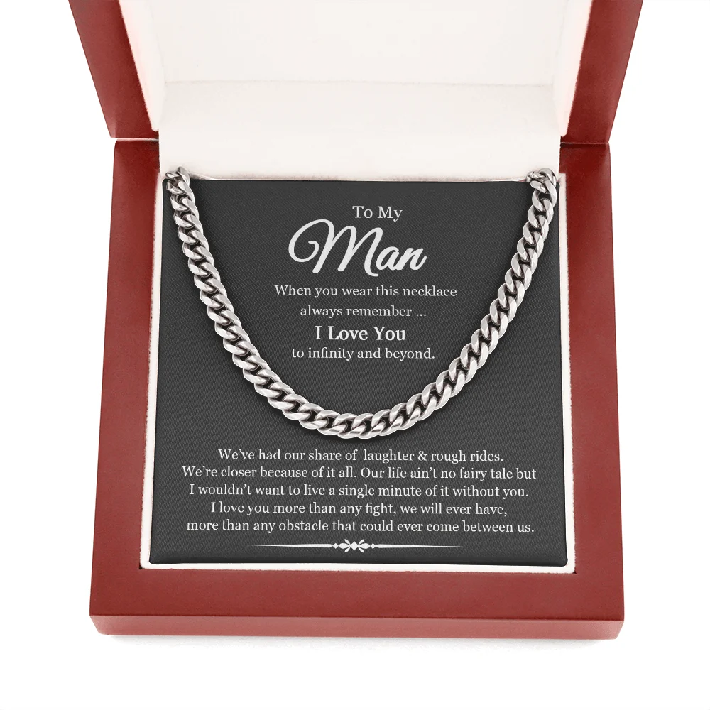 Custom Giant Yellow Gold Male Link Chain Necklace for Husband, Gift for Adult
