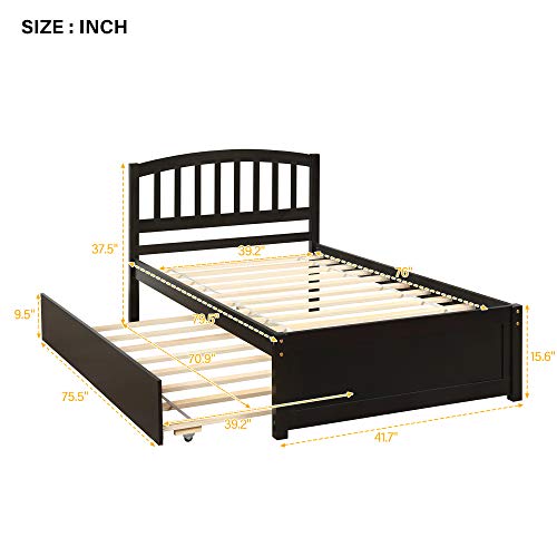 SOFTSEA Full Size Platform Bed with Storage, Platform Bed with Drawers and Bed End Case, Wood Platform Bed Frame with Storage Bookcase Headboard