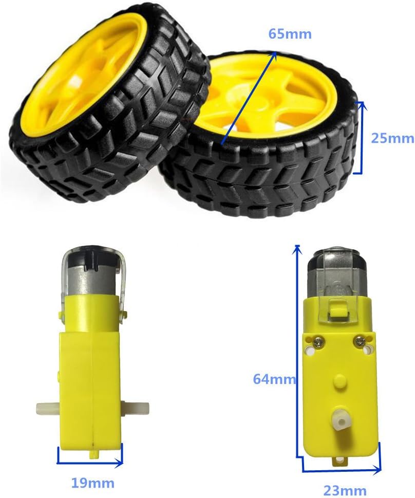 L298N Motor Drive Controller Dual H-Bridge Robot Stepper Motor Control Module And Smart Car Tire With DC Motor For Arduino UNO R3 Mega Smart Car Power