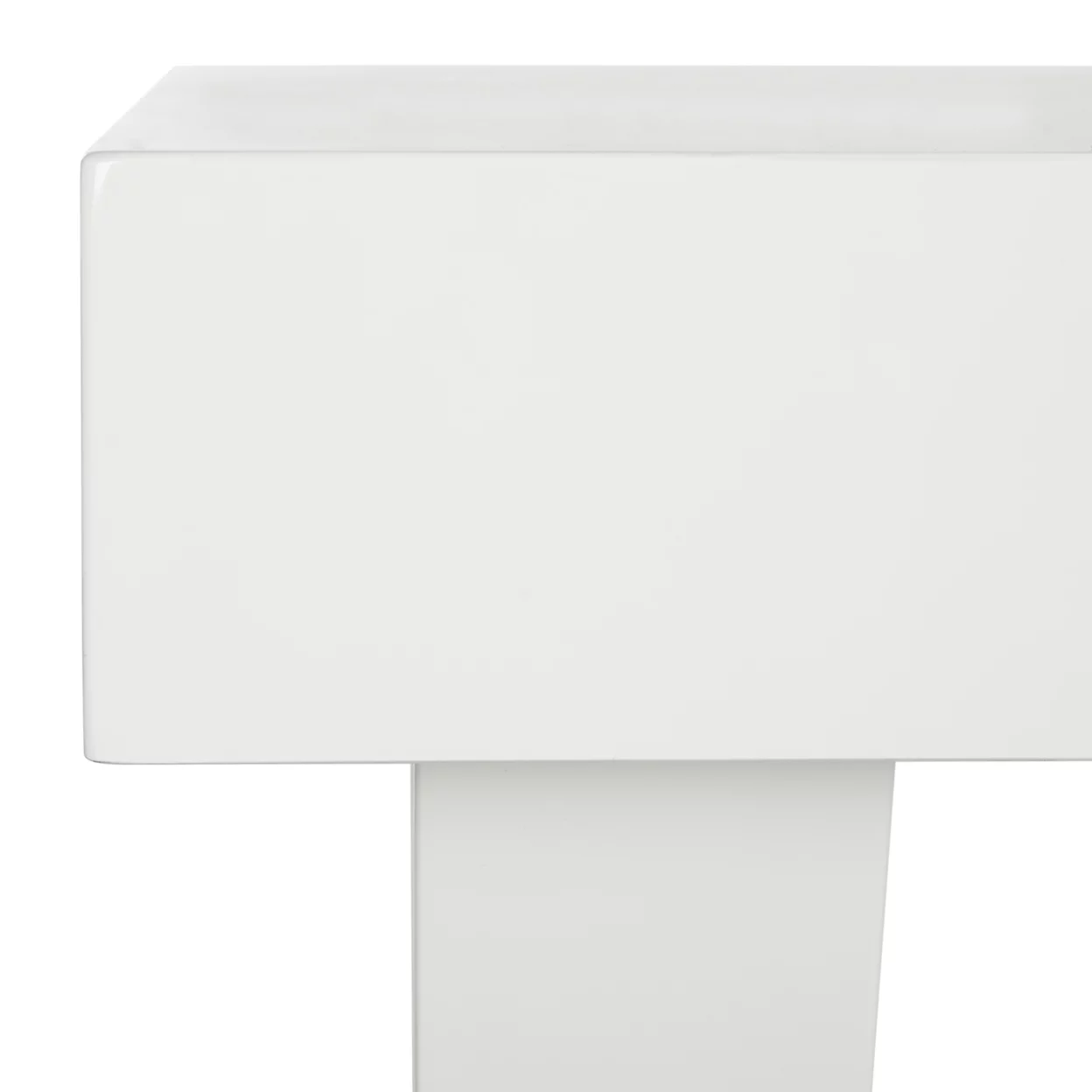 SAFAVIEH Alessia Mid-Century Lacquer One Drawer Vanity Desk White