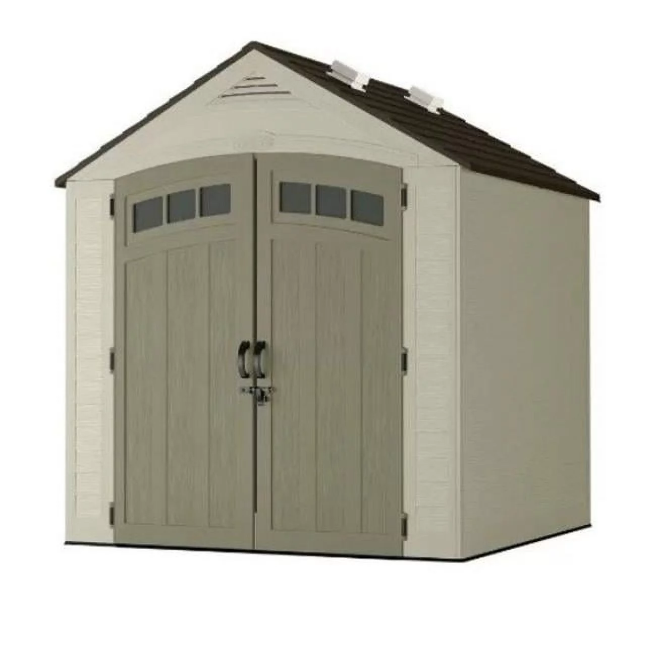 7 x 7 ft. Vista Resin Storage Shed, Beige - Radiant Selections