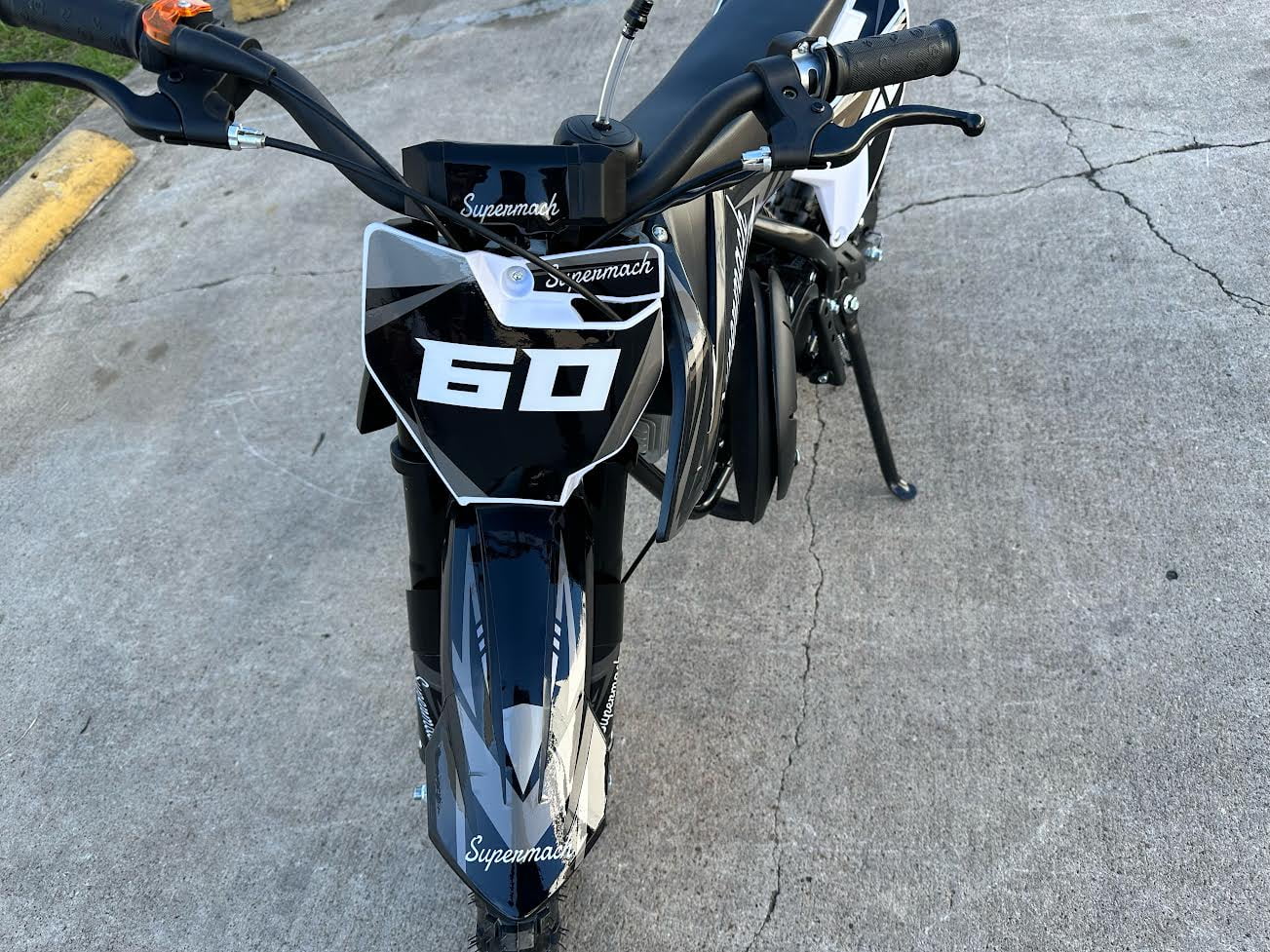 Supermach 49CC 2-Stroke Gas Power Mini Dirt Bike Dakar Pit Bike GB60 for Youth and Kids-Black - Radiant Selections