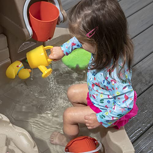 Step 2 Pump & Splash Discovery Pond Water Table, Kids Water Sensory Activity Pool, Summer Outdoor Toys, 10 Piece Toy Accessories