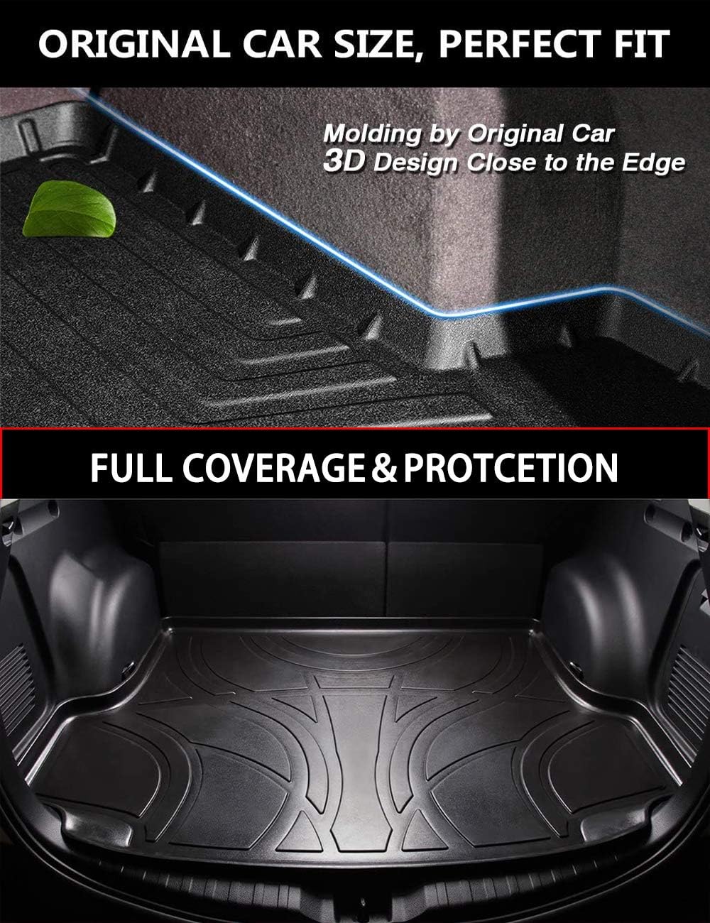 RAV4 Cargo Liner - Compatible with RAV4 2019 2020 2021 2022 Models,All-Weather Rear Trunk Tray Cargo Mats Custom Fit for Toyota RAV-4