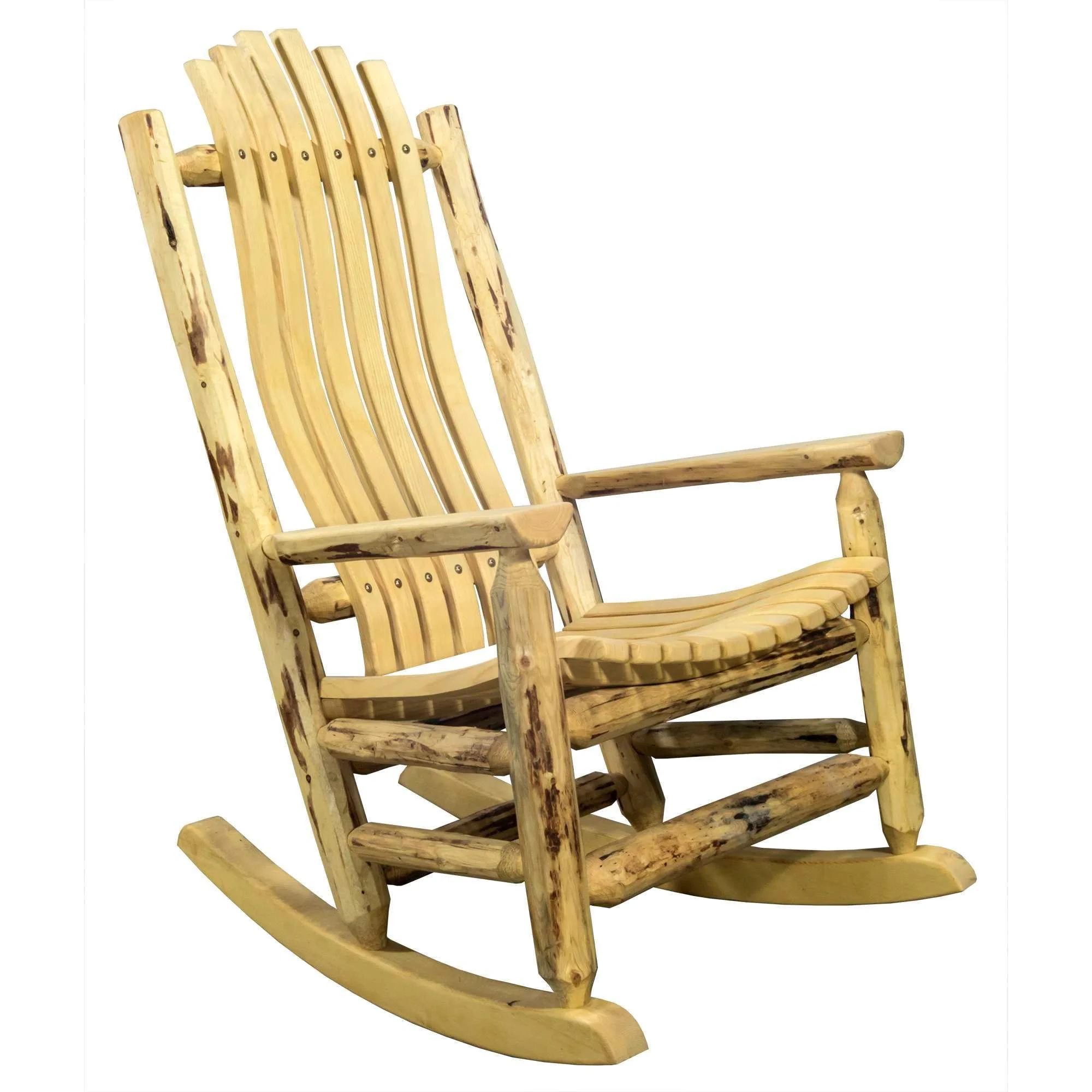 Montana Collection Adult Log Rocker, Exterior Finish