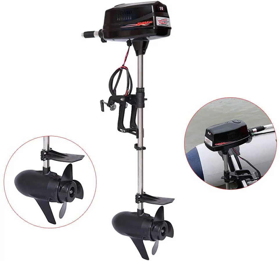 Anqidi Electric Brushless Outboard Motor, 10HP 60V 2200W Inflatable Fishing Boat Engine Tiller Control w/Propel - Radiant Selections