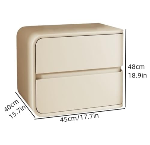 Minimalist Bedside Table Bedside Furniture, Nightstand with Microfibre Leather Wrap