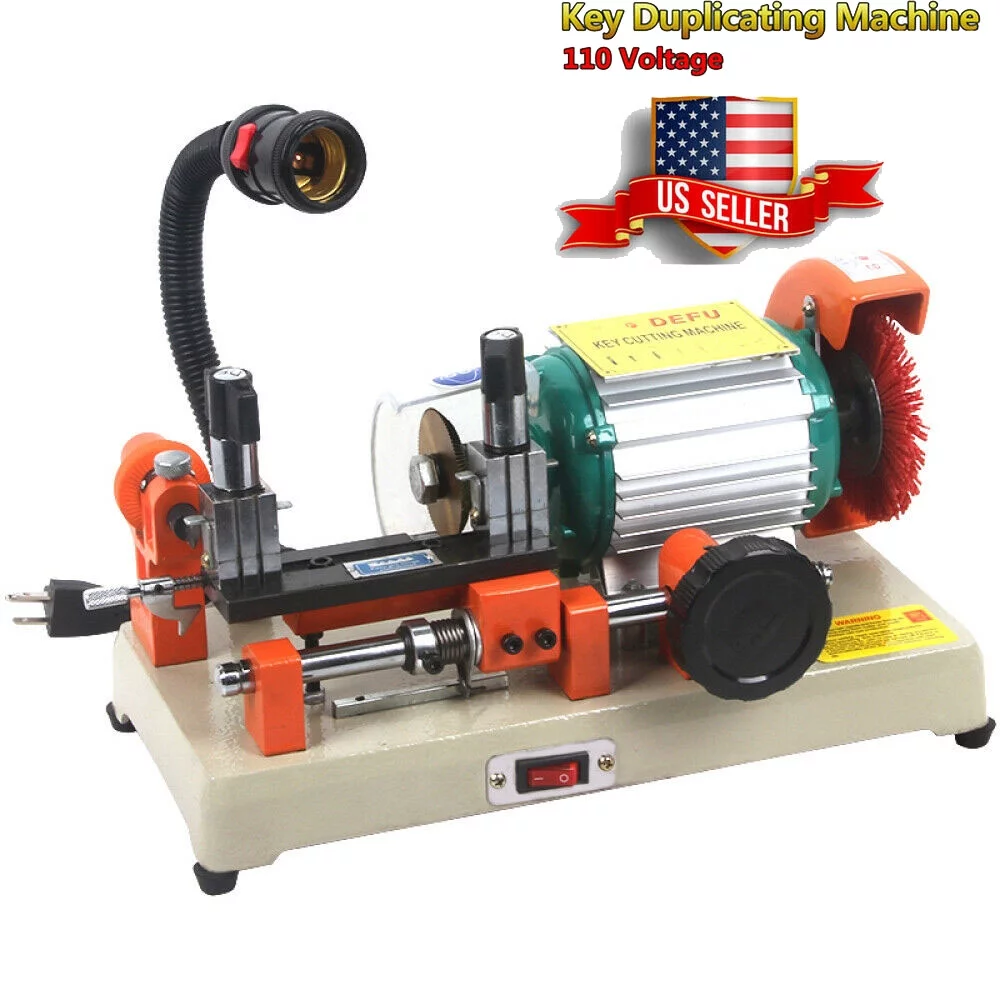LILYPELLE Key Duplicating Cutter Cutting Machine, Hand-Driven Horizontal Professional Key Copy Machine, Key Cutting Making Machine, 110V, 120W