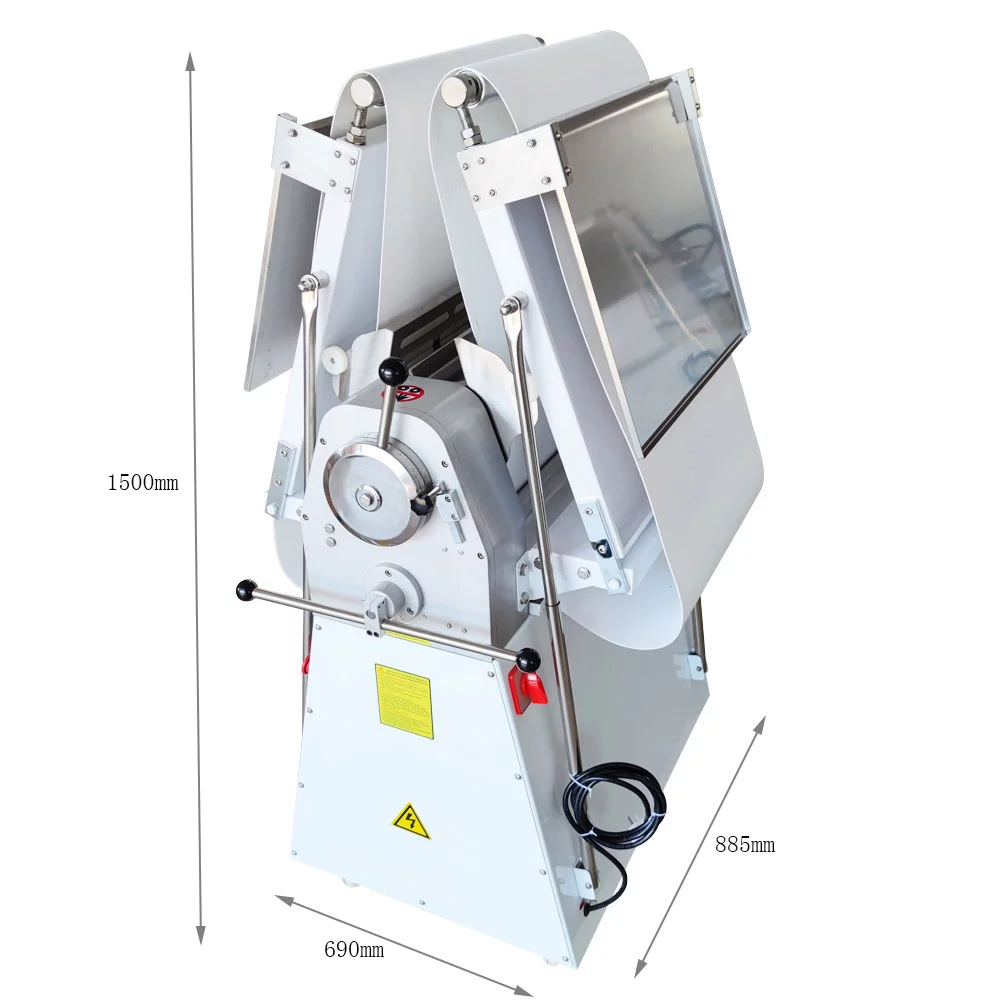 Techtongda Dough Sheeter Dough Roller Machine Fondant Flattener Pizza Pastry Sheeter Bakery Baking Equipment Commercial Use 220V