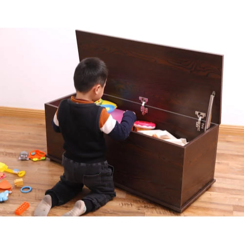 Wooden Storage Organizing Toy Box, Brown