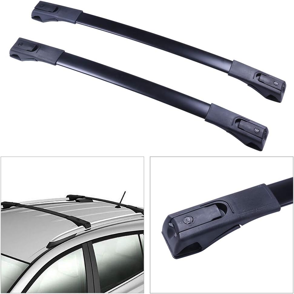 AZHZ Roof Rack Cross Bars Cargo Bars Roof Rack Fit for RAV4 2013 2014 2015 2016 2017 2018 Black -100LBS Load Capacity Pack of 2