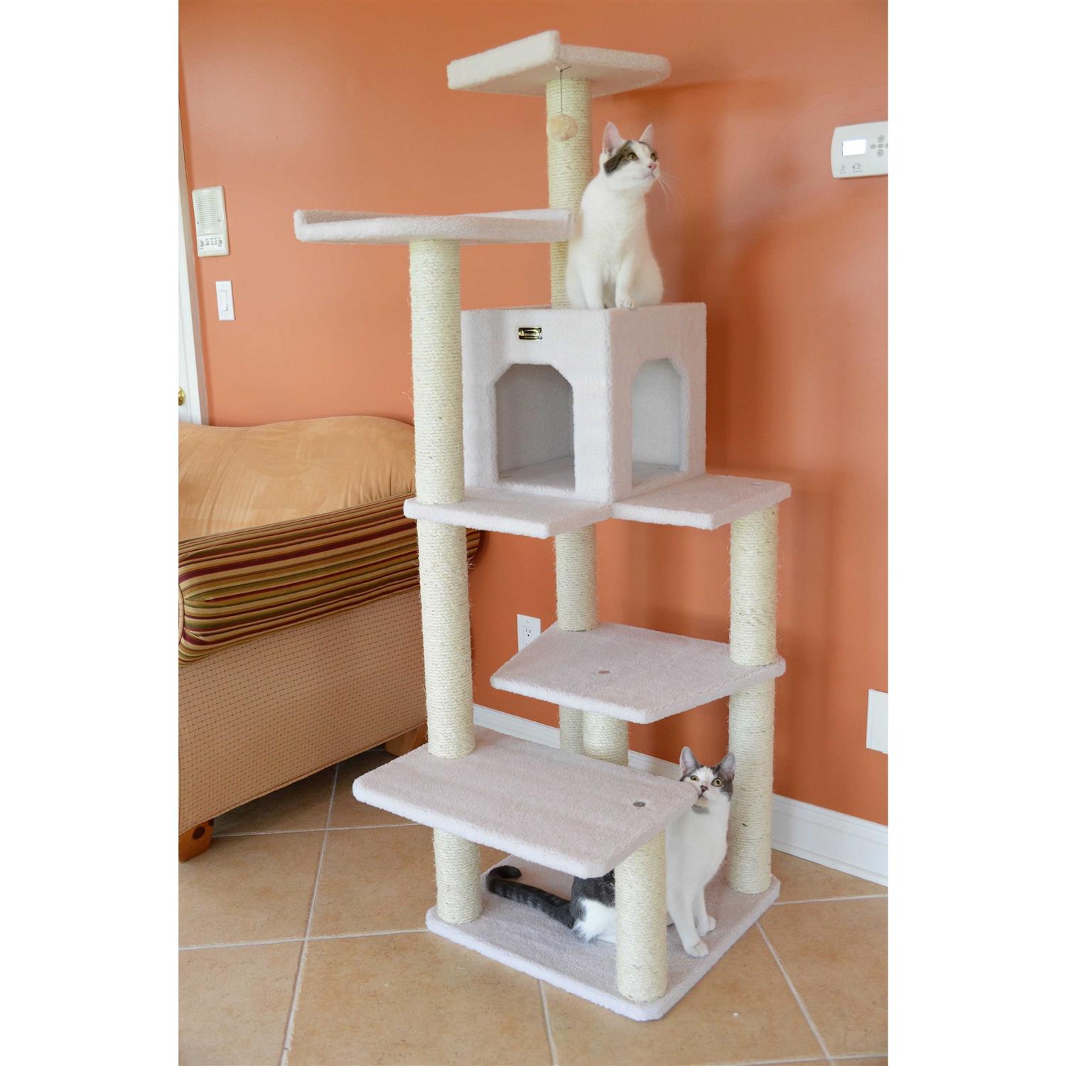 Armarkat B6802 Classic Real Wood Cat Tree In Ivory - Pet Supplies online store
