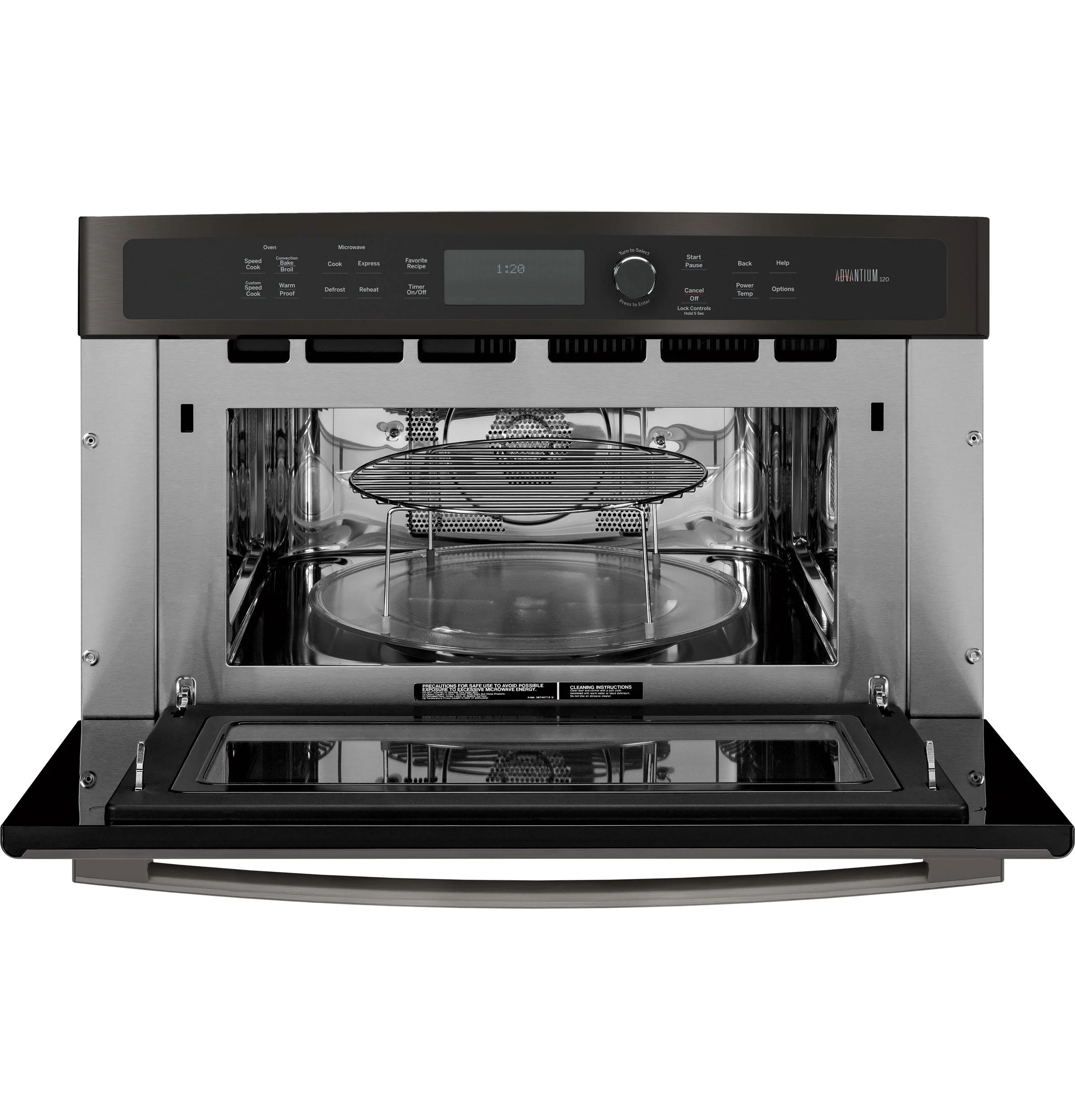GE Appliances PSB9120BLTS Profile Advantium Series 30 Inch Electric Single Wall Oven Black Stainless Steel