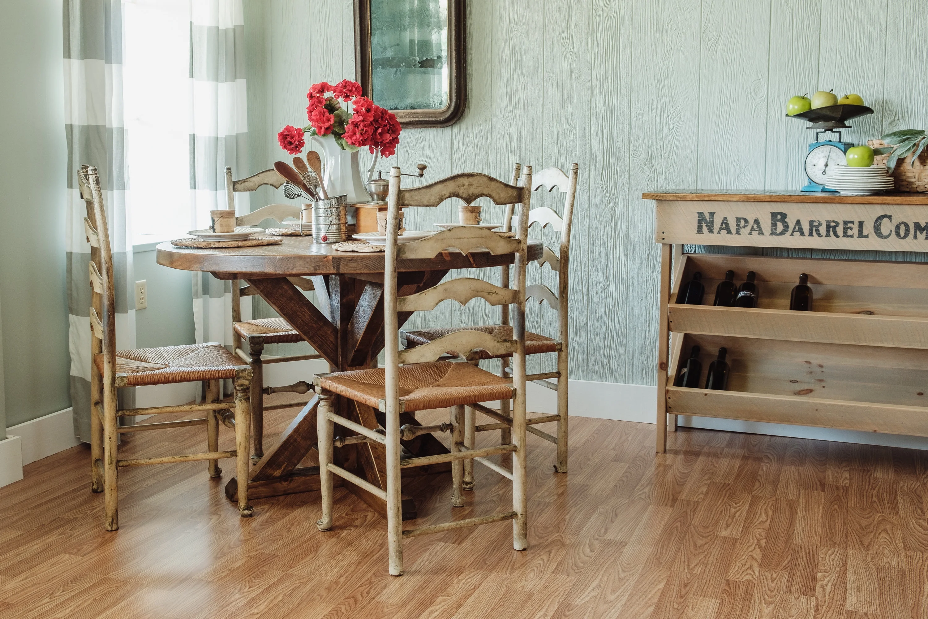 Napa East Mill and Foundry Solid Wood Farm Table in Early American/Natural