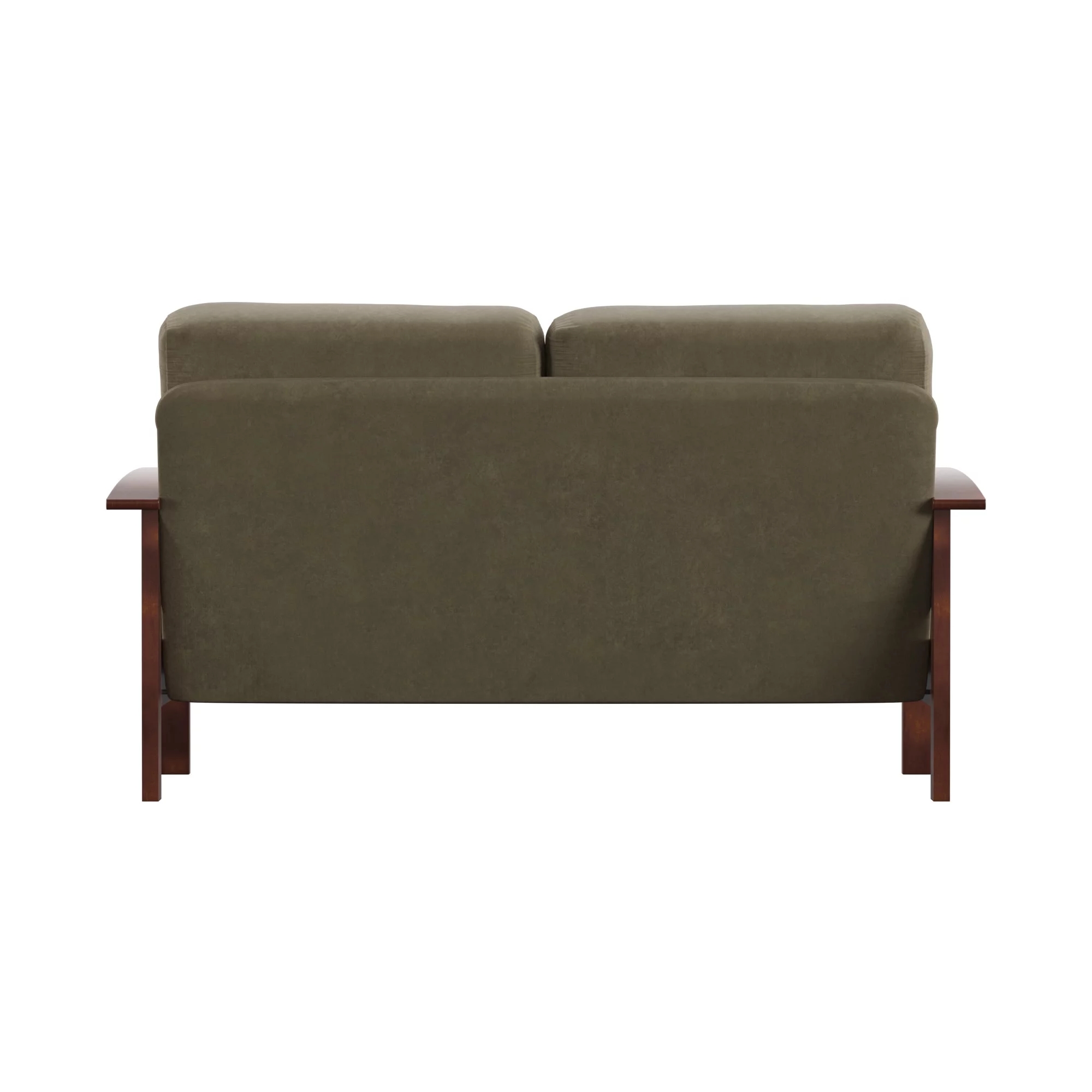 Weston Home Monterey Loveseat, Olive Microfiber