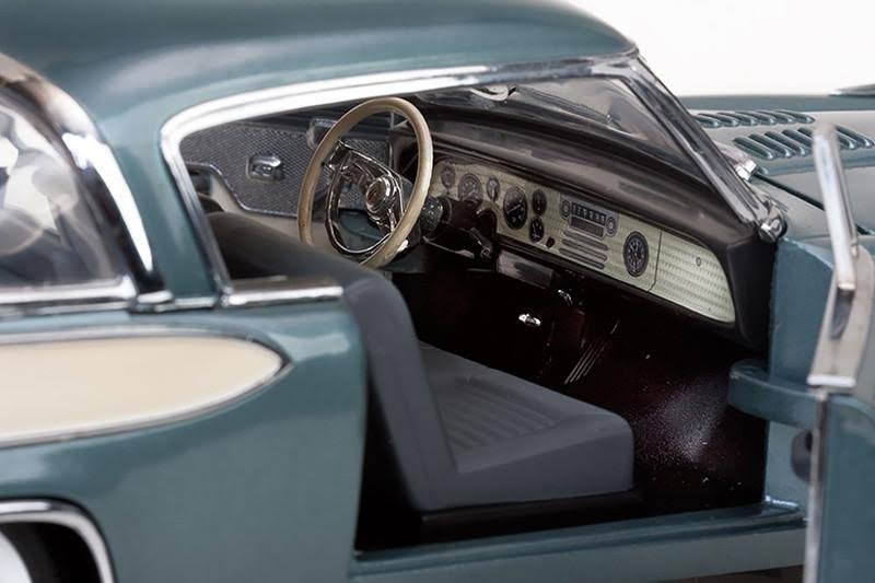 1957 Studebaker Golden Hawk Woodsmoke Gray 1/18 Diecast Model Car by Sunstar