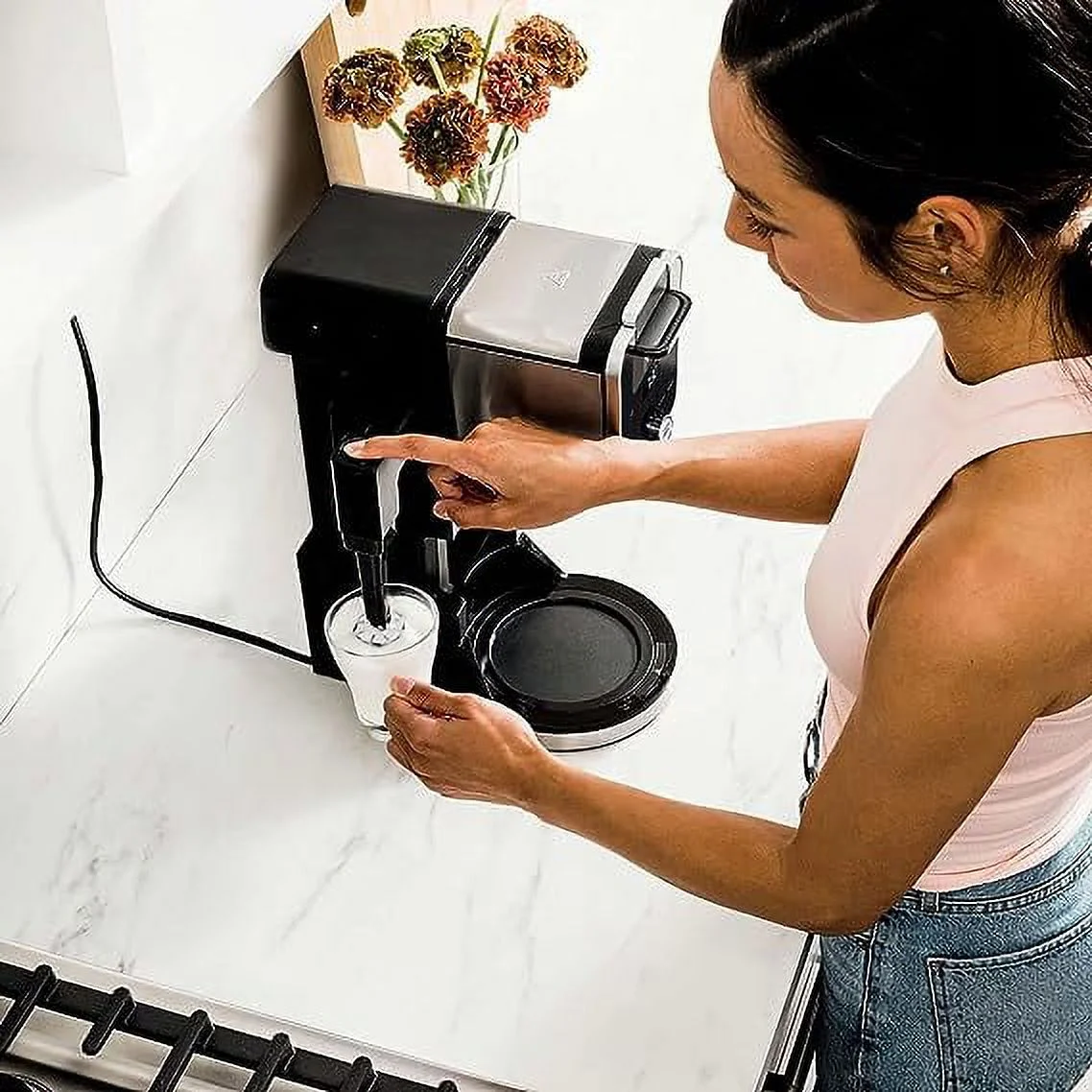 Open Box Ninja DualBrew System 14-Cup Coffee Maker 4 Brew Styles 70-oz. CFP451CO - Black