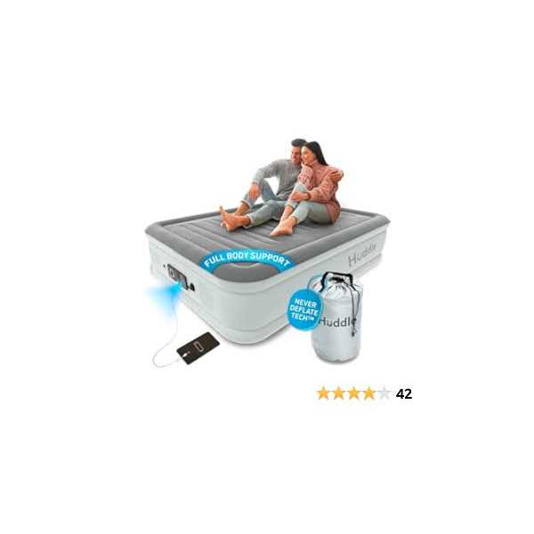 Huddle Luxury Air Bed with Patented Dual Pump SlumberGuard Premium Technology - Sports Supplies Online Store