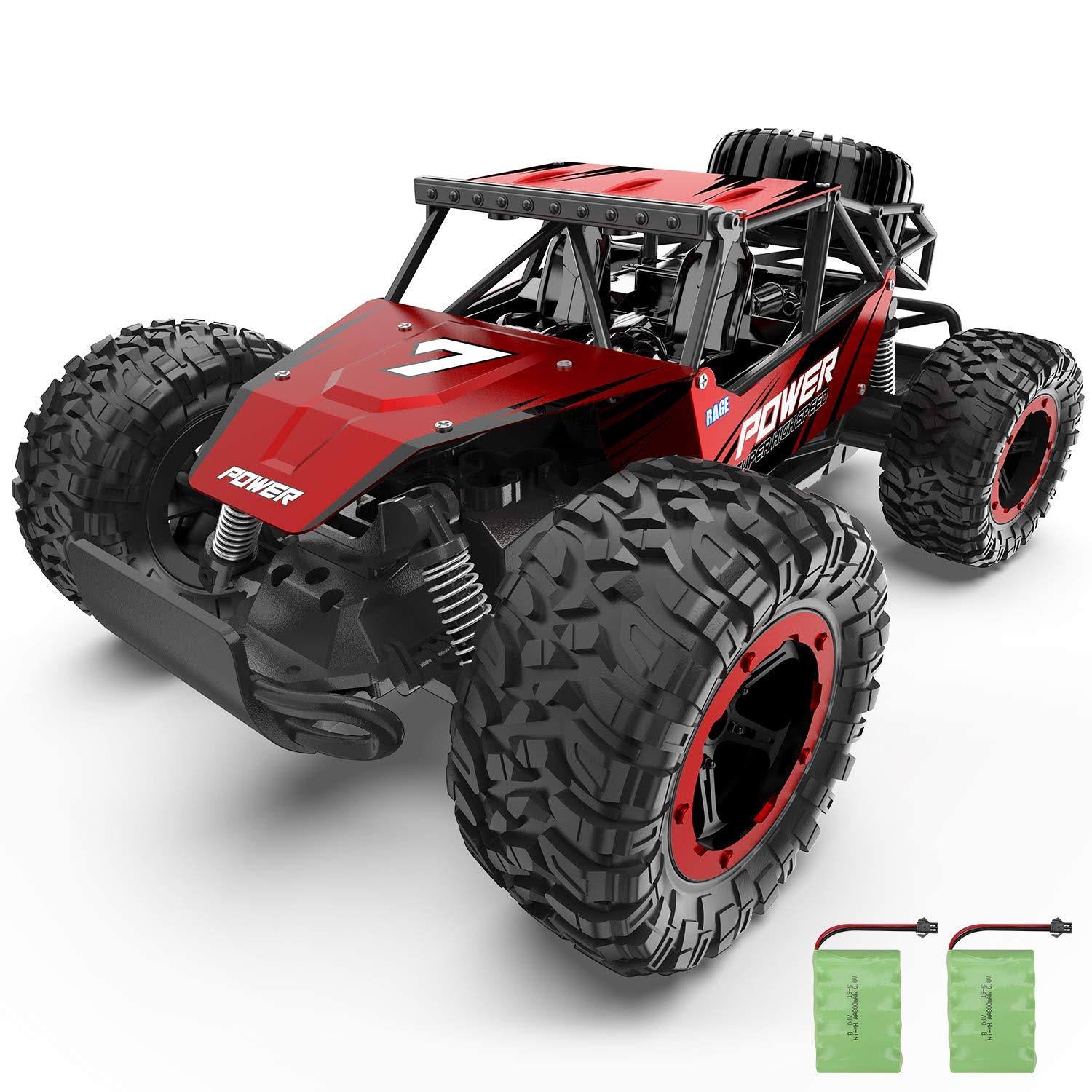 BEZGAR Remote Control Car, 1:14 Aluminium Alloy Off Road Large Size Kids High Speed Fast Racing Monster Vehicle Hobby Truck Elec