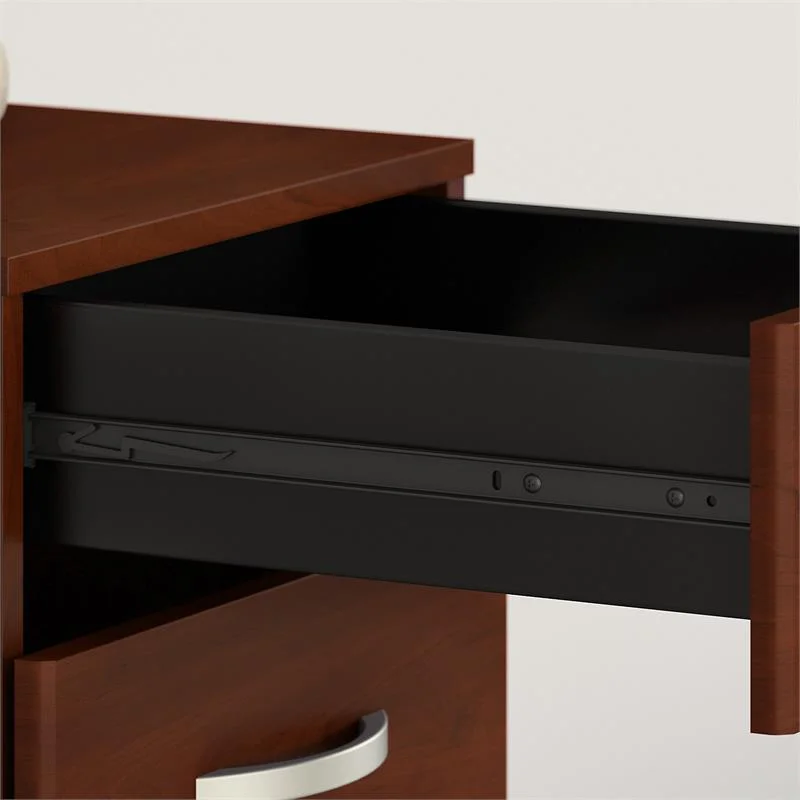 Home Square 2 Piece Wood Mobile Filing Cabinet Set in Hansen Cherry