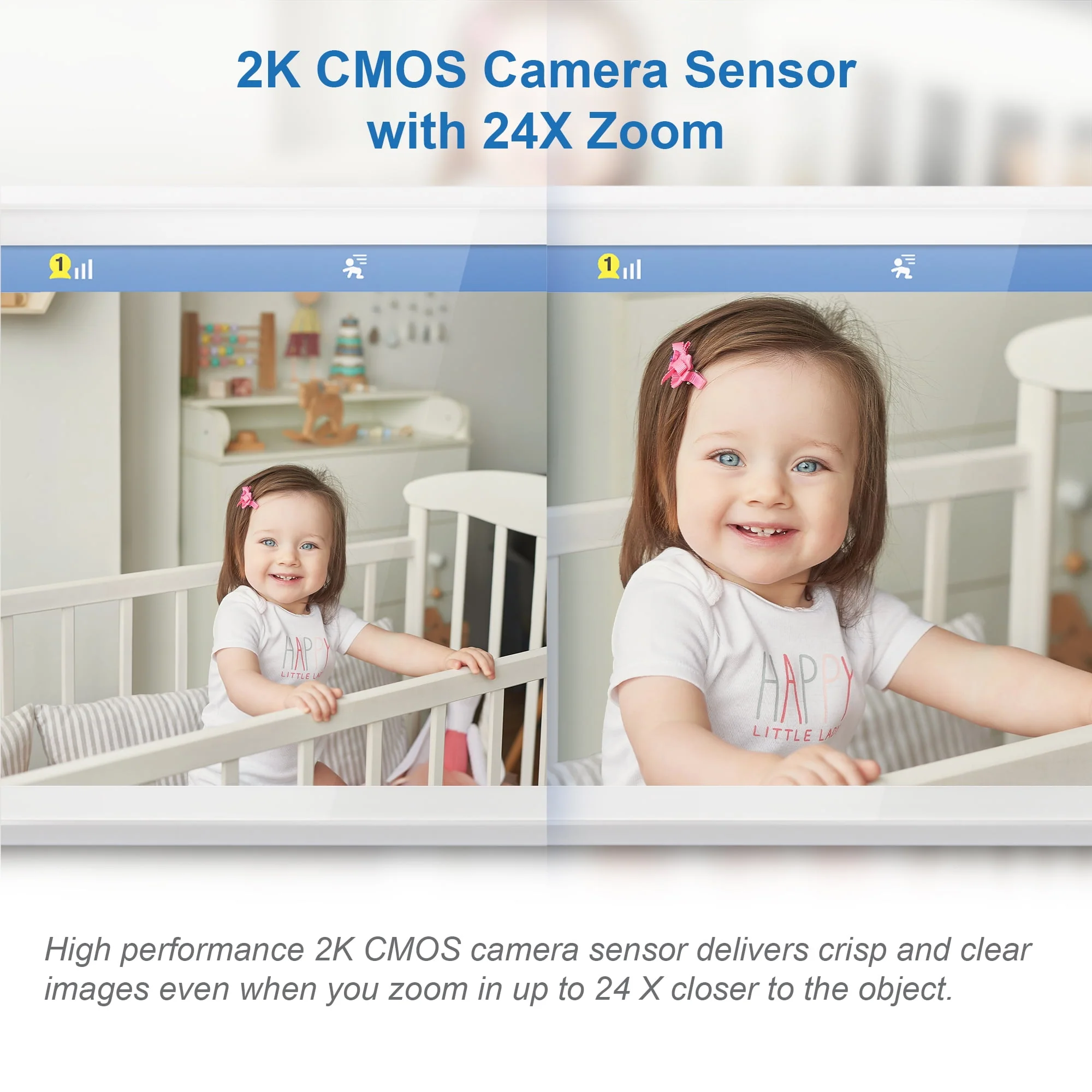VTech 1080p Smart WiFi Remote Access 360-Degree Pan and Tilt Video Baby Monitor with 7-Inch High-Definition 720p Display and Night Light, RM7866HD