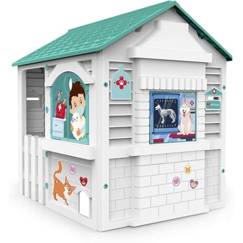 Chicos Veterinary Play House Outdoor Playset for Kids Veterinarian Indoor Playset for Pretend Play Outdoor Kids Play Set Vet