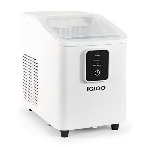 Igloo Electric Countertop Ice Maker Machine - Automatic and Portable - 33 Pounds in 24 Hours - Icecube Maker - Plastic Scoop and Basket