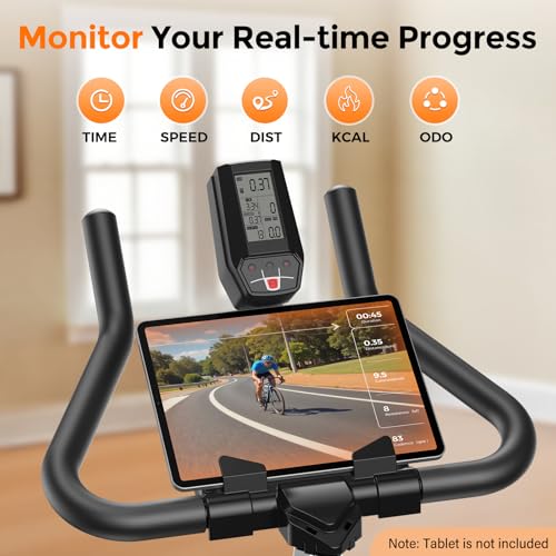 YOSUDA Light Commercial Exercise Bike for Home Magnetic Exercise Bike Stationary 350LB Capacity, Exercise Bike with Bluetooth