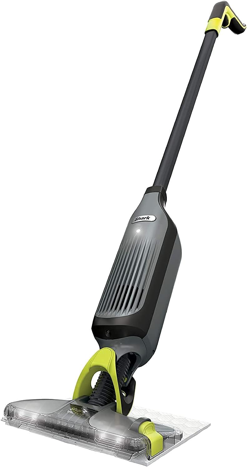 Shark VM252 VACMOP Pro Cordless Hard Floor Vacuum Mop with Disposable Pad, Charcoal Gray (VM252) (Renewed)