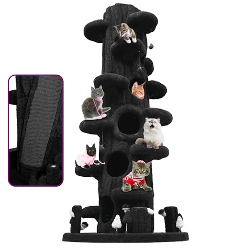 Super Large Cat Tree for Indoor Cats, All-in-One Tall Cats Tower with Scratching Post